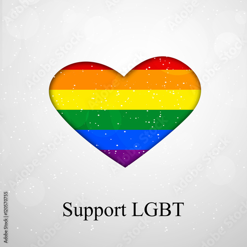 LGBT background with rainbow color flag