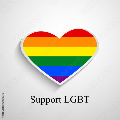 LGBT background with rainbow color flag