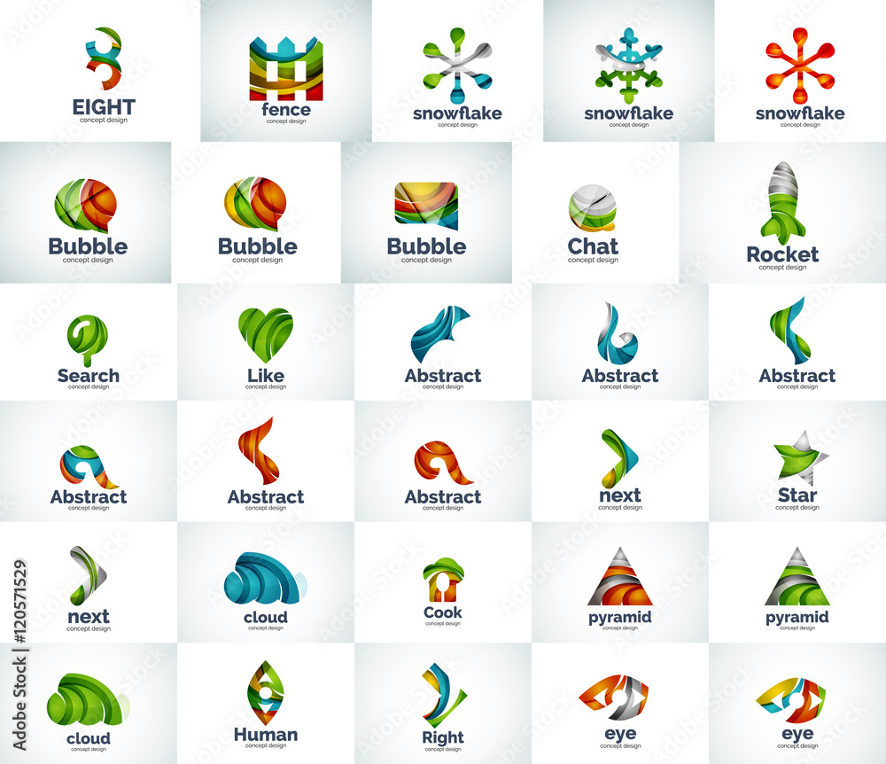 Vector abstract business logo collection