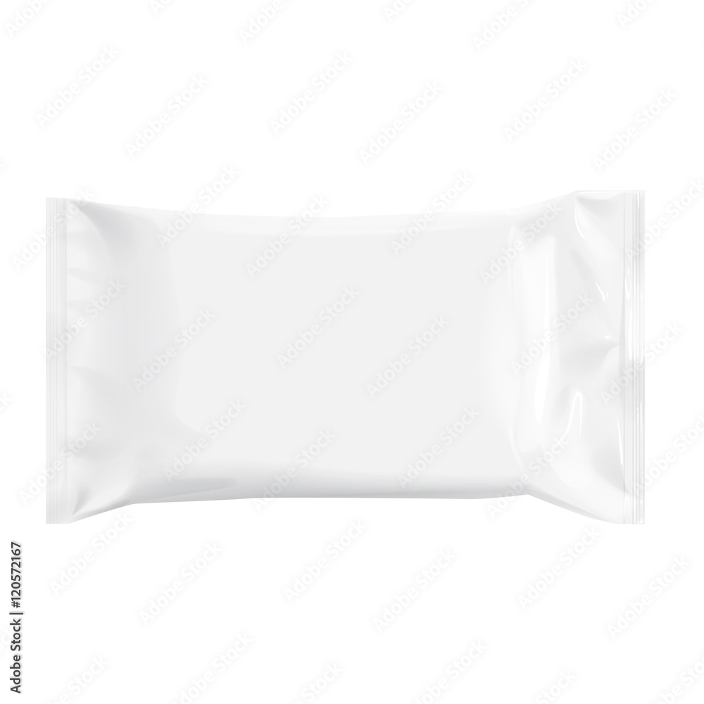 White Blank template Packaging Foil for wet wipes. White Blank template Packaging Foil for wet wipes.