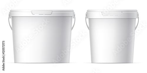 White blank plastic container