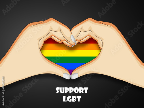LGBT background with rainbow color flag