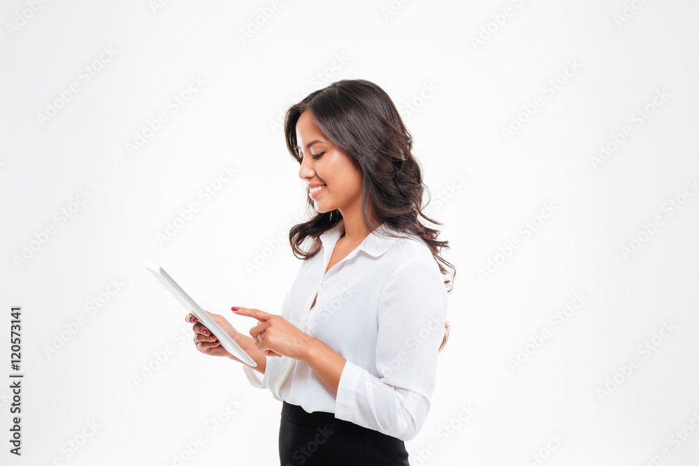 Beautiful asian businesswoman using tablet computer Beautiful asian businesswoman using tablet computer