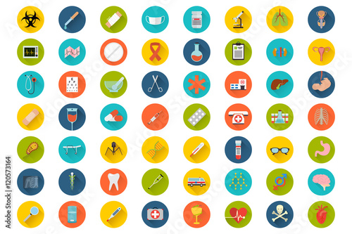 Set of flat Medical icons