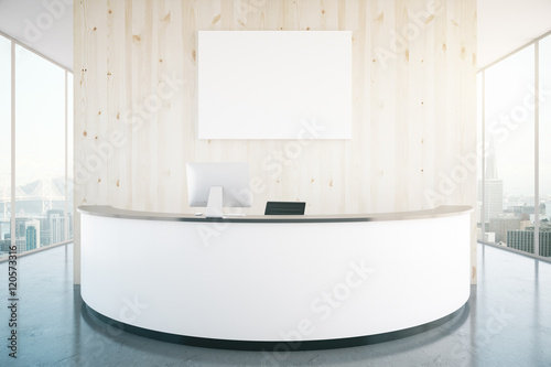 Fotótapéta Modern reception desk in interior