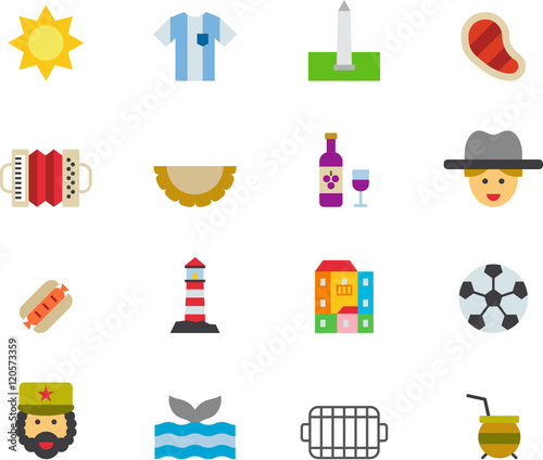 ARGENTINA colored flat icons