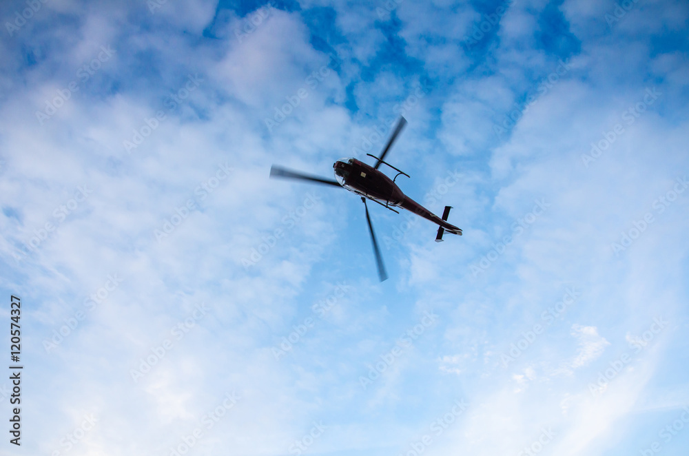 helicopter in the sky with clouds helicopter in the sky with clouds