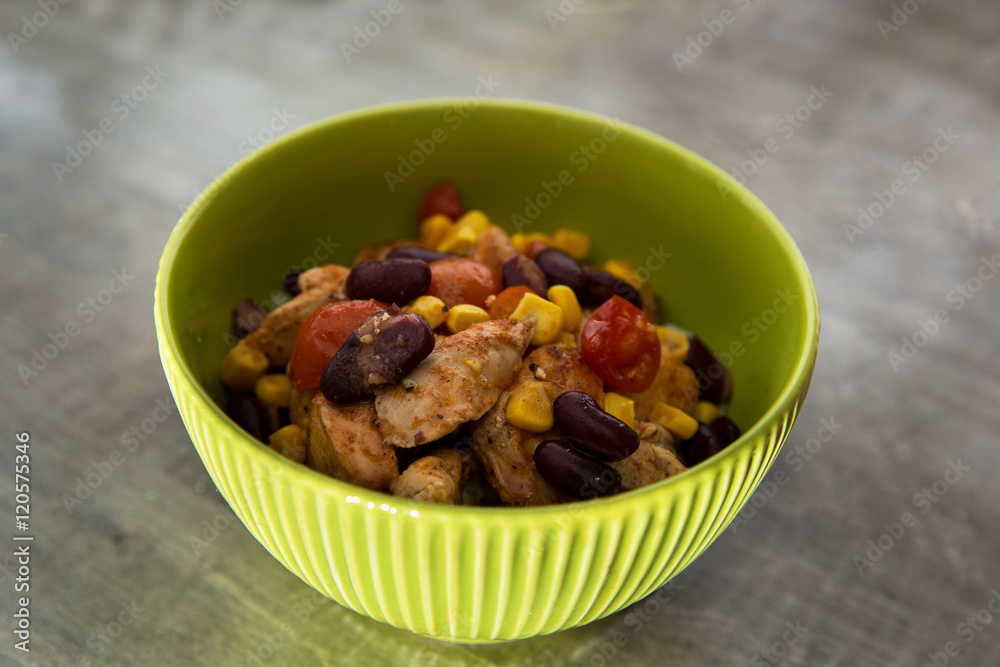 Rice dish with chicken and vegetables Rice dish with chicken and vegetables