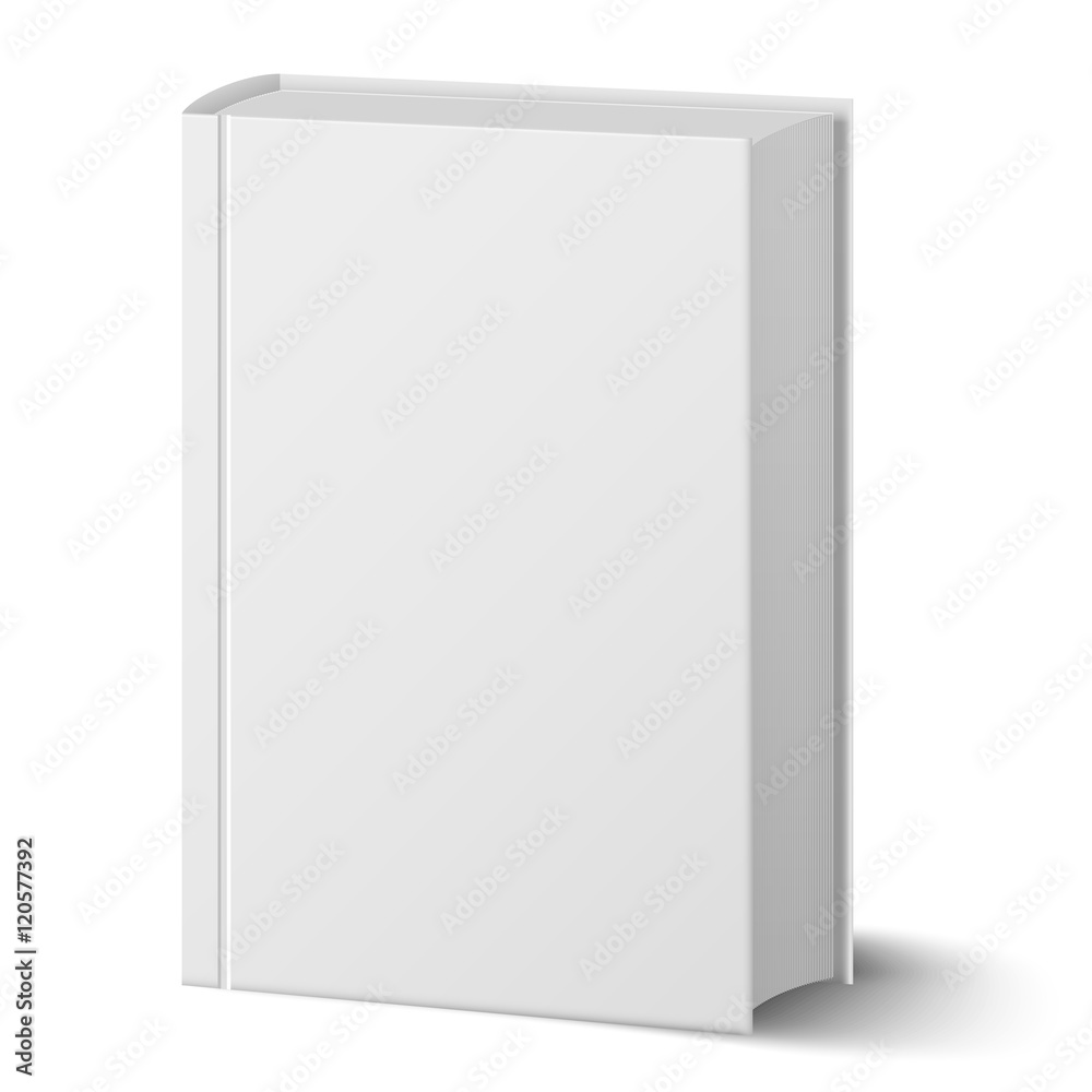 Blank vertical book with hard cover template standing Blank vertical book with hard cover template standing