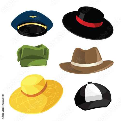 different model of hat and cap