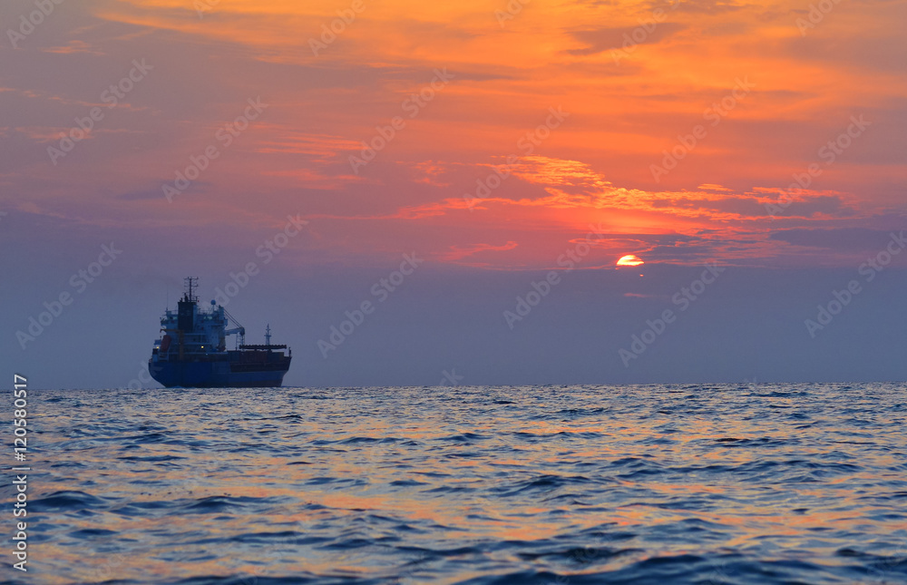Naklejka premium Cargo ship