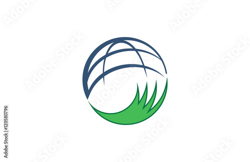 world hand abstract logo