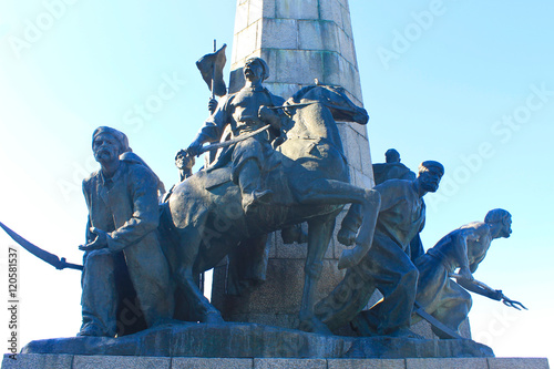 Monument to heroes of liberation war in Chigirin, Ukraine photo