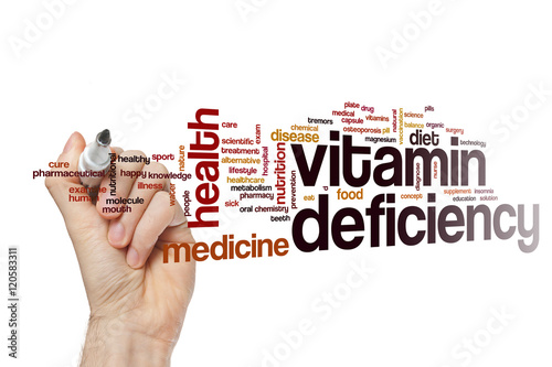 Vitamin deficiency word cloud concept