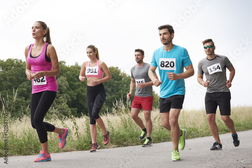 Amateur runners on the move.