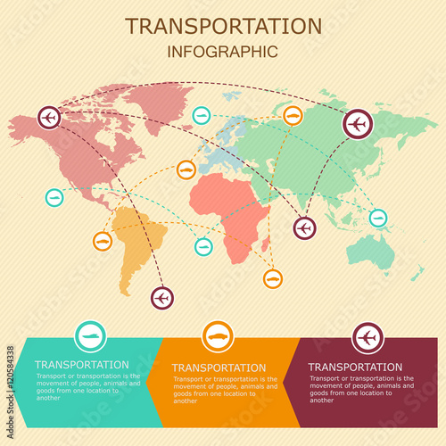 Transportation infographic in vector style