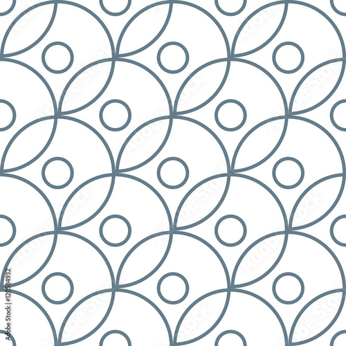 Vintage circle abstract seamless pattern