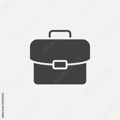 briefcase solid icon, portfolio vector illustration, pictogram isolated on white