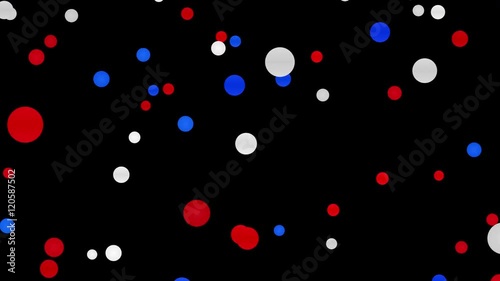 red blue white circles abstract background - 4k 30fps loop