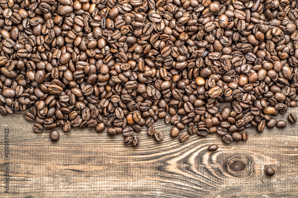 Roasted coffee beans texture background Roasted coffee beans texture background