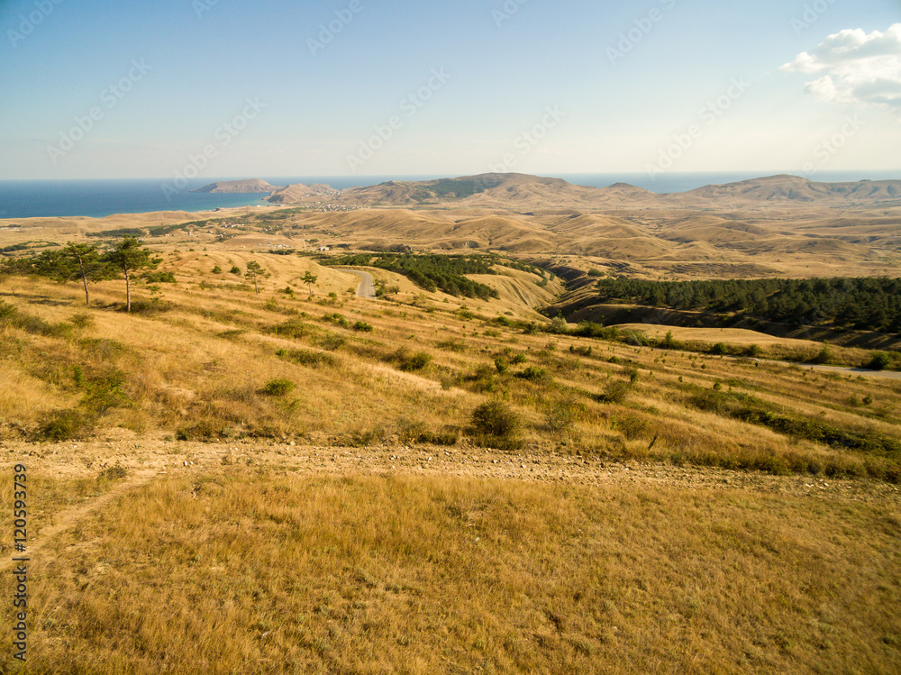 Aerial landscape in Crimea