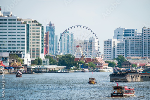 Photography Bangkok cityscape. Bangkok sunset in the business district