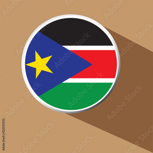 Vector - South Sudan flag button icon with long shadow Free Download Vector - South Sudan flag button icon with long shadow - GFXLoad