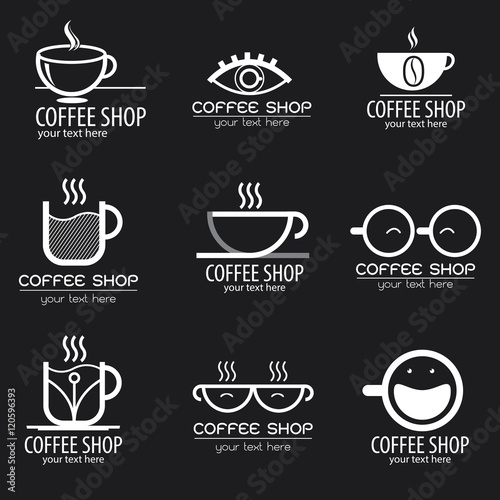 Set Coffee Logo Modern Design, Coffee Concept, vector 10