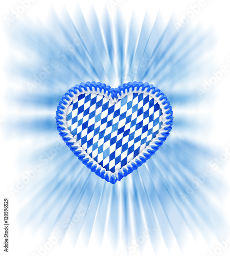 Weiß/Blaues Lebkuchenherz