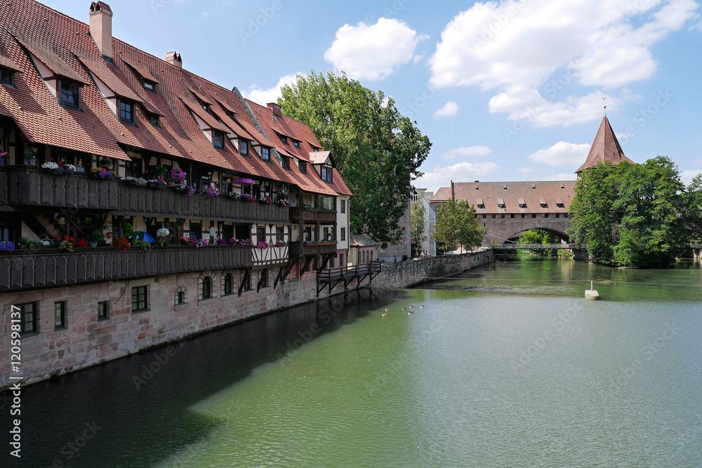 Pegnitz River in Nuremberg