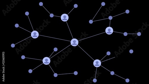 Social network. Animation.