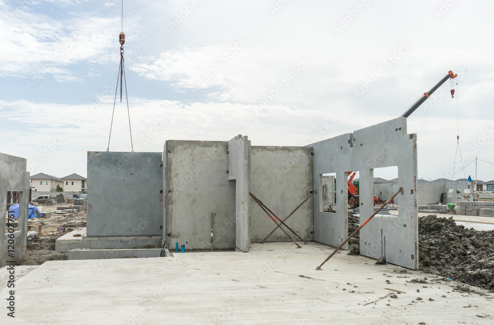 Building structure made with prefabrication system Building structure made with prefabrication system