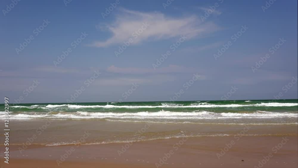 Ocean waves roll in from the Gulf of Mexico at Isla Blanca Park on South Padre Island in Texas Ocean waves roll in from the Gulf of Mexico at Isla Blanca Park on South Padre Island in Texas