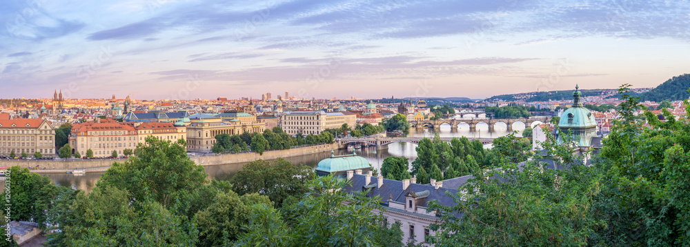 The cityscape of Prague