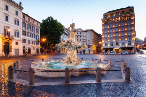 Fotografia Triton Fountain in Piazza Barberini