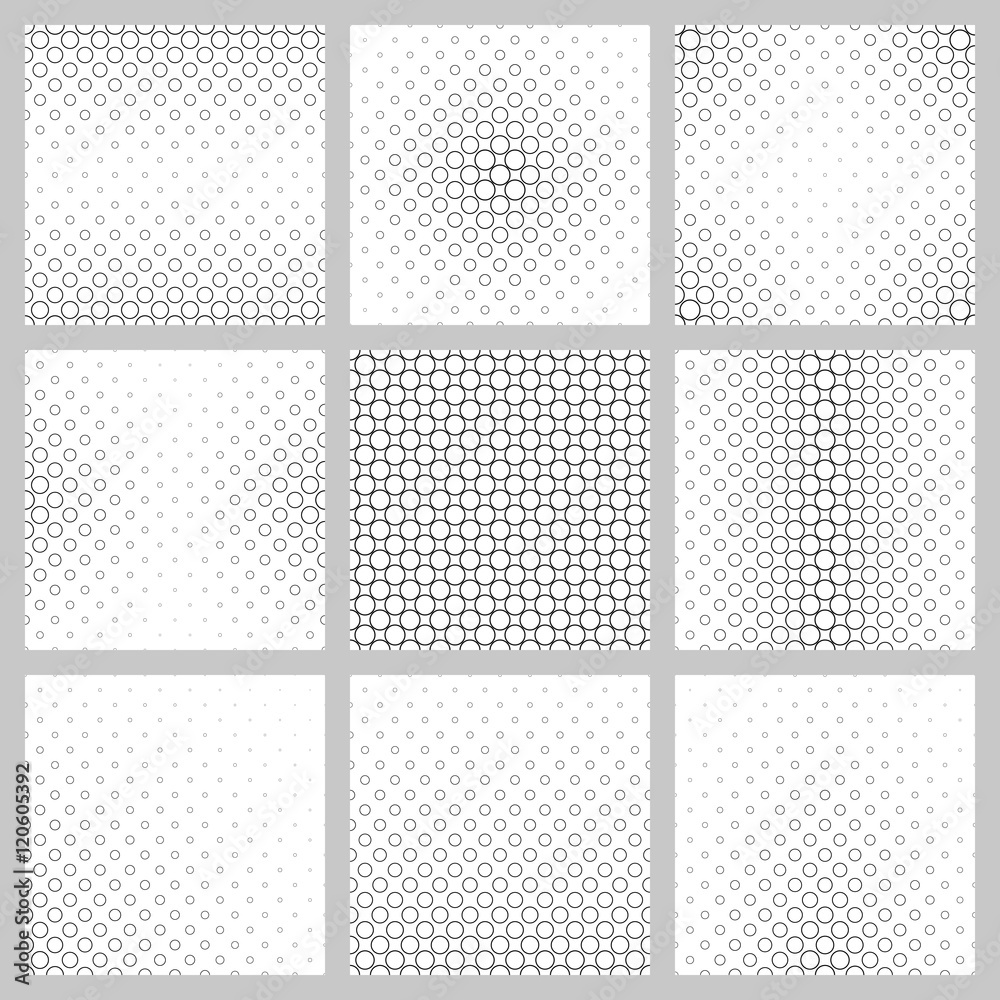 Black and white ring pattern set