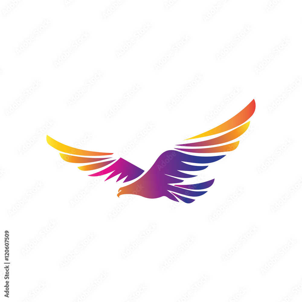 Obraz premium Fly Bird with Freedom - Logo
