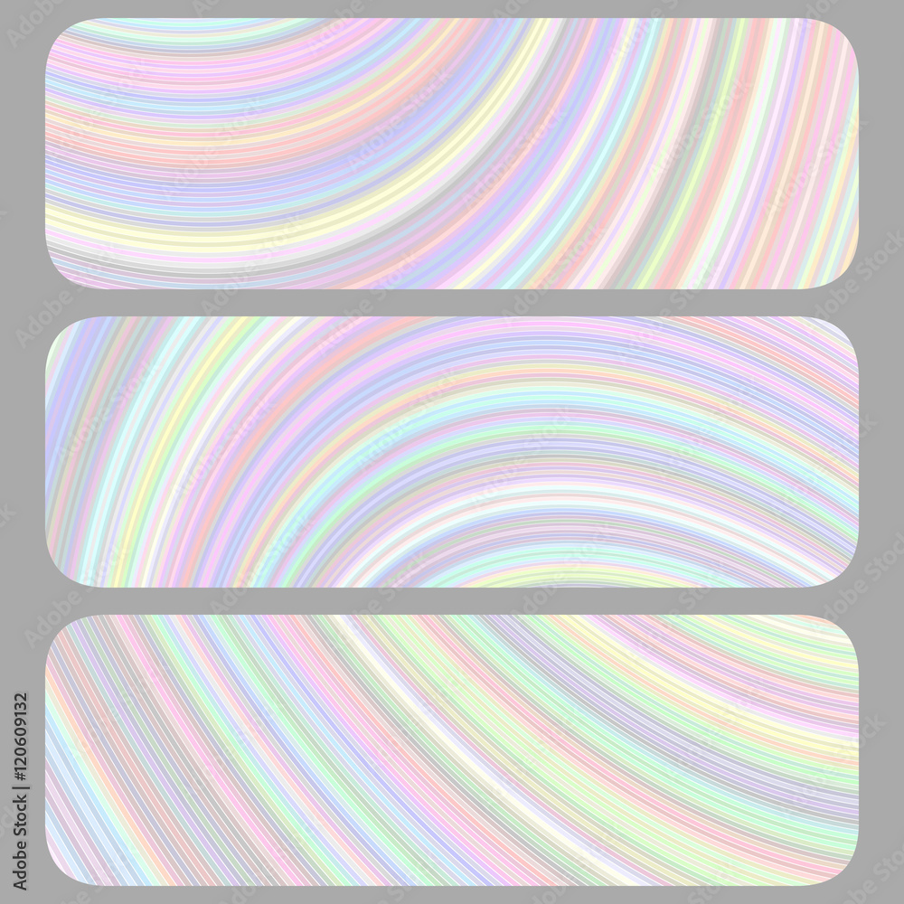 Set of light colored banner backgrounds