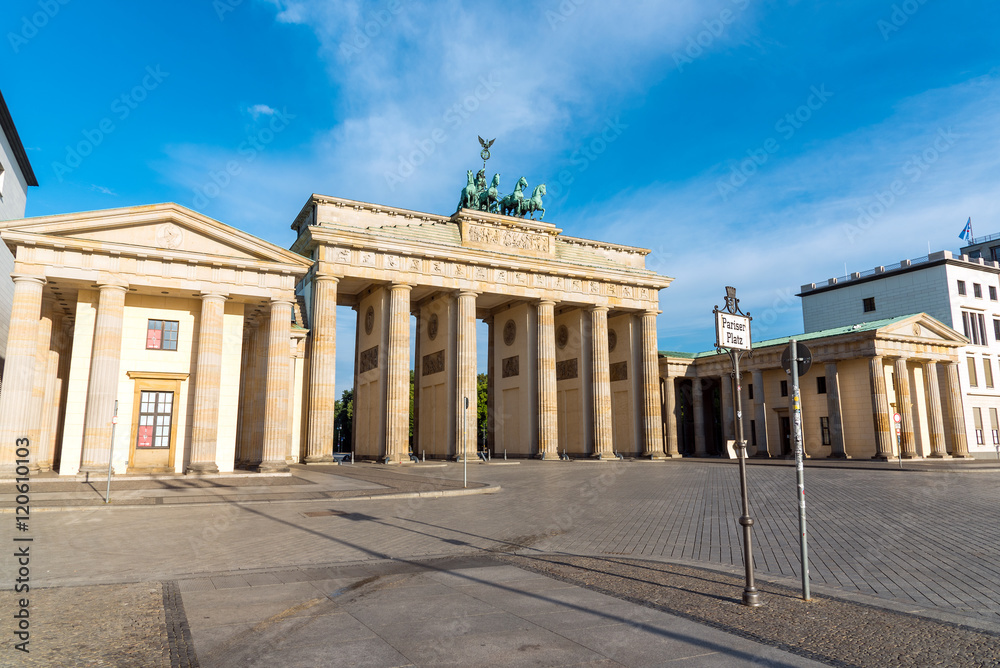 The famous Brandenburger Tor in Berlin in the early morning The famous Brandenburger Tor in Berlin in the early morning
