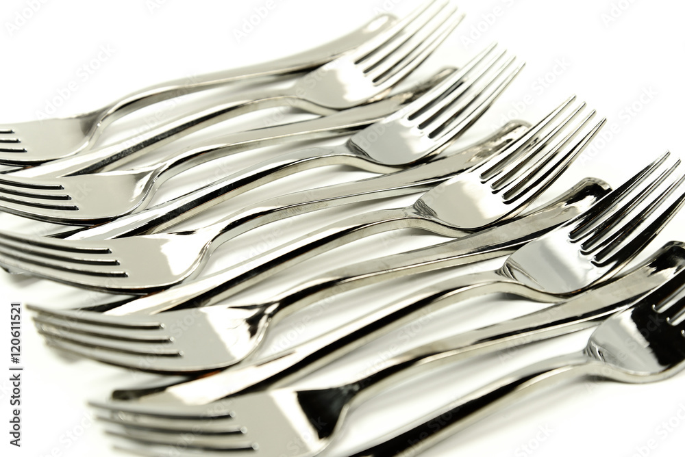 forks cutlery on white background forks cutlery on white background