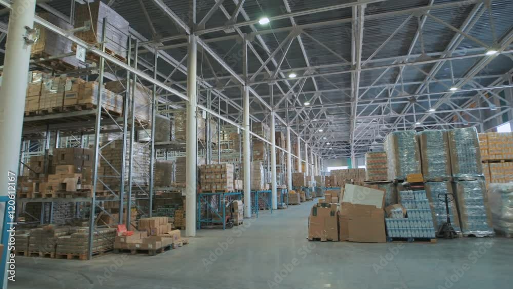 long stack arrangement of goods in a wholesale and retail warehouse depot. long stack arrangement of goods in a wholesale and retail warehouse depot.
