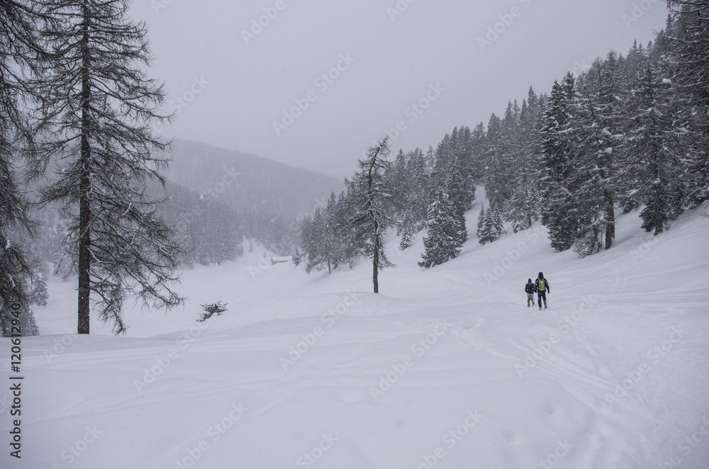 men walking on the snow