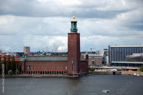 View on City hall of Stockholm, Sweden 
