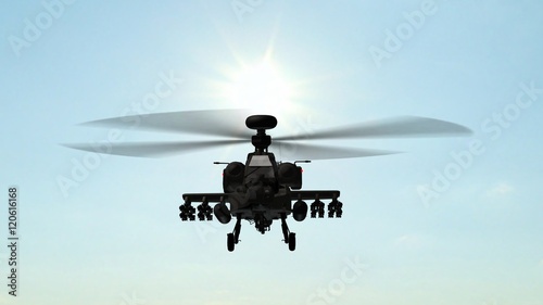 Tapety artystyczne armed longbow apache helicopter in flight 