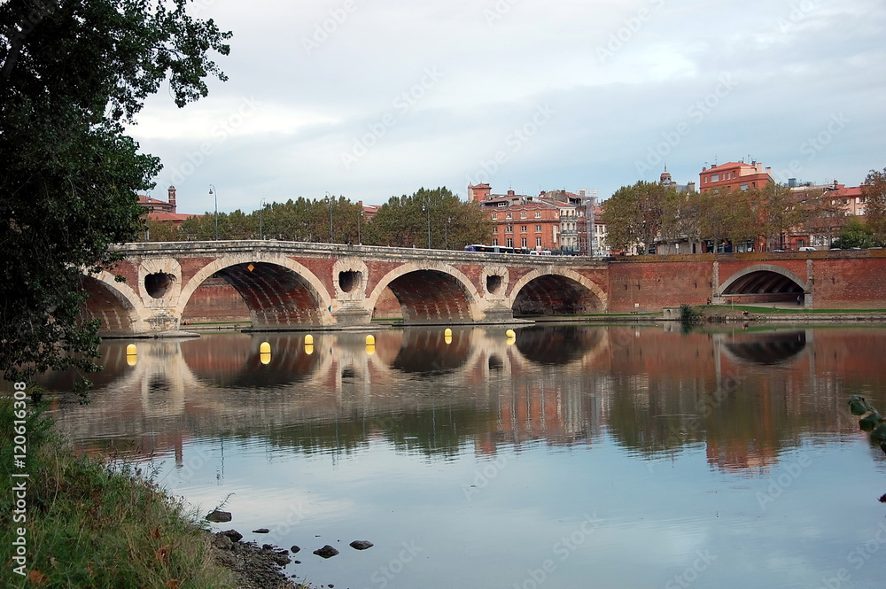 Le Pont Neuf (New Bridge) in Toulouse, France