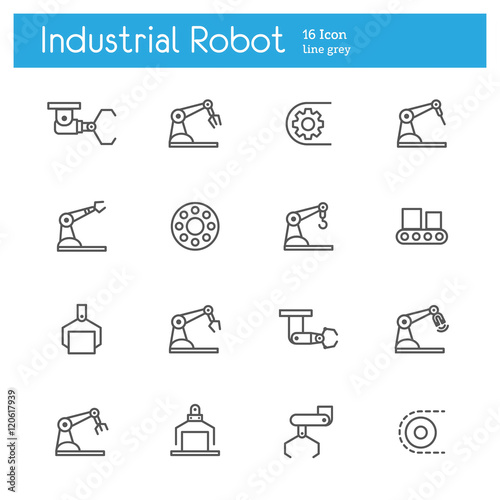 Industrial robot icons