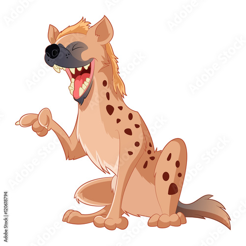 Cartoon smiling Hyena