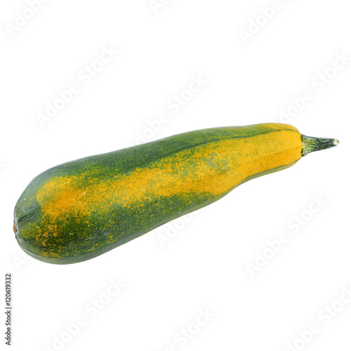 Fresh Big Zucchini Isolated On A White Background. photo