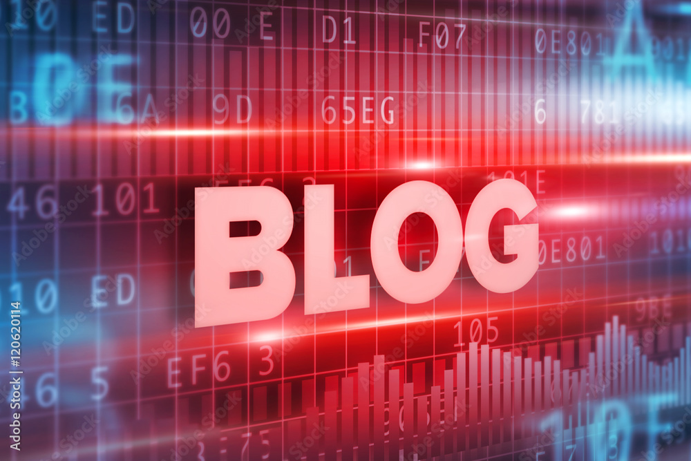 Blog abstract concept red text red background Blog abstract concept red text red background