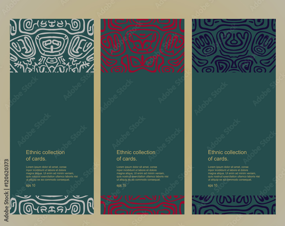 Obraz premium Set of Tribal Ornaments Banners